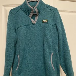 LLBean turquoise fleece